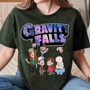 Camiseta do grupo de personagens da Disney Gravity Falls, camiseta da Mabel Dipper Wendy, camiseta unissex Comfort Colors® do WDW Magic Kingdom, camiseta de aniversário para família