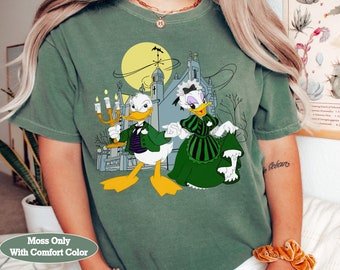 Disney The Haunted Mansion Donald And Daisy Cosplay Mansion Butler Ghost Host Shirt, WDW Magic Kingdom Trip Unisex Comfort Colors® Gift