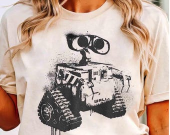 Camiseta premium con plantilla de pintura en aerosol de Wall-E de Disney Pixar, camiseta a juego para la familia de Wall-E y Eve, camiseta para el viaje de vacaciones familiares a Disneyland WDW