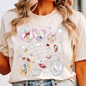 Watercolor Coquette Bows Jessie And Bo Peep T-shirt, Disney Pixar Toy Story You&#39;ve Got A Friend In Me Tee, Disneyland Aesthetic Girl Trip