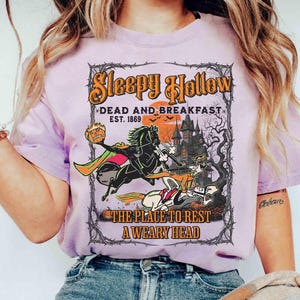 Comfort Colors The Headless Horseman Shirt, Disney Halloween Sleepy Hollow Dead And Breakfast Tee, Disneyland Halloween Party 2026 Gifts image 3