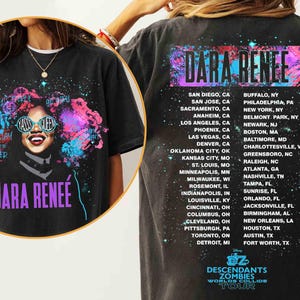 Disney Dara Renee T-shirt, Descendants Zombies Worlds Collide Tour, The Rise Of Red Tee, Descendants Concert, Summer Music Festival 2025