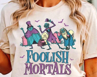 Vintage Disney Hitchhiking Ghosts Madame Leota Hatbox Ghost Shirt, Haunted Mansion Halloween Tee, Mickey's Not So Scary Party, Family Trip