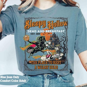 Comfort Colors The Headless Horseman Shirt, Disney Halloween Sleepy Hollow Dead And Breakfast Tee, Disneyland Halloween Party 2026 Gifts image 2