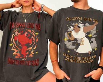 Disney Kronk&#39;s Shoulder Angel And Devil Path Of Righteousness Path That Rocks Shirt, The Emperor&#39;s New Grove Tee, Disneyland Friends Trip