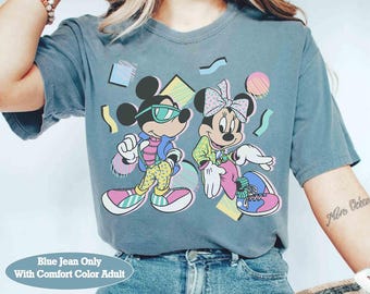 Disney Mickey And Friends Mickey & Minnie 80's Style Shirt, Disney Couple Trip, WDW Magic Kingdom Family Holiday Vacation Trip
