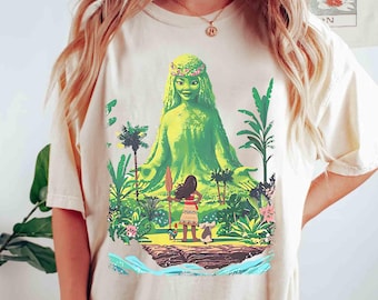 Camiseta vintage de Disney Moana Pua Hei Hei Te Fiti, camiseta de la película Moana 2 (2026), camiseta de cumpleaños de la princesa Moana, regalos para familias en Disneyland