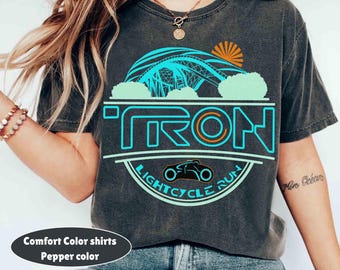 Retro Tron Shirt, Disney Tron Lightcycle Run Shirt, Tron Lightcycle Power Run, Magic Kingdom Tee, Disneyland Tee, Tomorrowland Family Trip