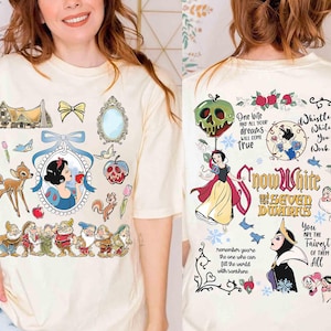 Watercolor Coquette Disney Snow White and the Seven Dwarfs Shirt, Disney Snow White Princess Tee, Magic Kingdom Princess Girl Trip Shirt