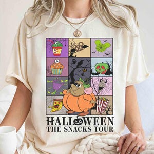 ガスガスマウスのスナックツアーハロウィーンヴィンテージシャツ、ディズニーシンデレラプリンセスガスガススナックのようなTシャツ、マジックキングダムファミリー旅行
