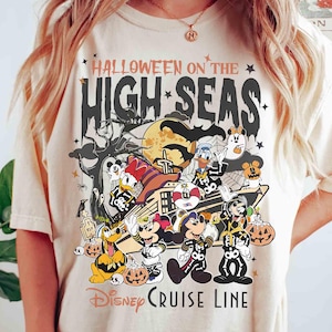 Halloween Cruise 2025 Shirt, Halloween on the High Seas, Halloween Disney Cruise Line Family Tee, Halloween Cruise Squad, Spooky Cruise Trip