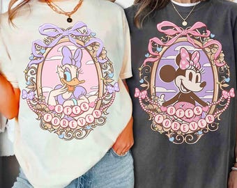 Disney With My Bestie T-shirt, Coquette Bow Minnie Mouse And Daisy Duck Shirt, Best Friends Disneyland Matching Tee, BFF Girls 2026 Trip