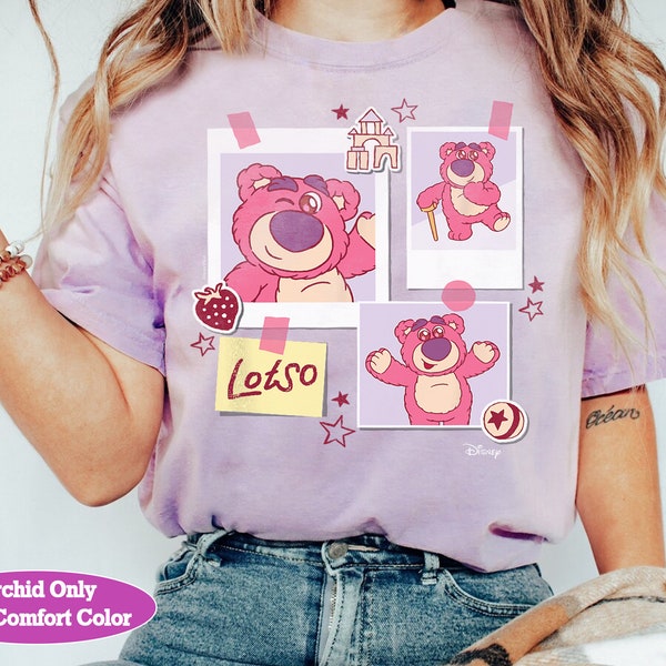 Disney Pixar Toy Story Cute Lotso Grid Photos Shirt, WDW Magic Kingdom Unisex Comfort Colors® Tshirt Birthday Family Gift Tee