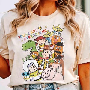 Disney Pixar Toy Story Du hast einen Freund in mir T-Shirt, Woody Buzz Lightjahre Slinky Hunde-T-Shirt, Disneyland Resort Familienurlaub 2026