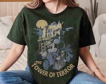 Vintage Retro Disney Tower of Terror Shirt, Mickey Mouse Twilight