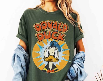 Disney Mickey And Friends Funny Donald Duck Portrait Shirt, Angry Donald Duck Tee, WDW Magic Kingdom Family Birthday Gift Tee