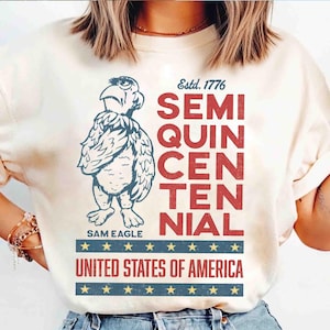Disney The Muppets Sam Eagle July 4th Fireworks Celebration T-shirt, Disney 250th USA Anniversary Shirts, 1776-2026 Patriotic Tee, Sam Eagle