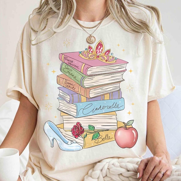 Disney Princess Book Reading Shirt, Disney Princess Characters Tee, Princess Book Club Tee, Book lover, Disney Princess Bookish Reading Tee
