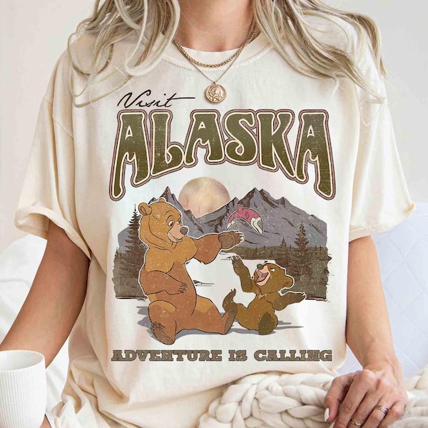 Disney Brother Bear Visit Alaska Adventure Is Calling Vintage Shirt, Disney Family Matching Tee, Disneyland Vacation 2026 Trip Shirt