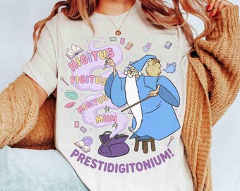 Merlin Wizard Archimedes The Owl Higitus Figitus Comfort Colors T-shirt, Vintage Disney The Sword In The Stone Shirt, Disneyland Family Trip