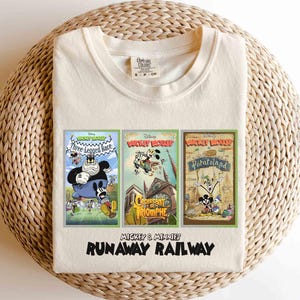 Retro Mickey & Minnie&#39;s Runaway Railway T-shirt, Disney Nothing Can Stop Us Now Tee, Disneyland Family Vacation 2025, WDW Girl Trip Shirt