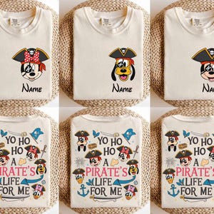 Disney Pirate Cruise Shirt, Mickey and Minnie Mouse Pirate Shirt, Yo Ho Ho Pirate&#39;s Life For Me Shirt, Disney Couple Cruising Trip Shirt