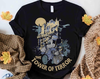 Vintage Retro Disney Tower of Terror Shirt, Mickey Mouse