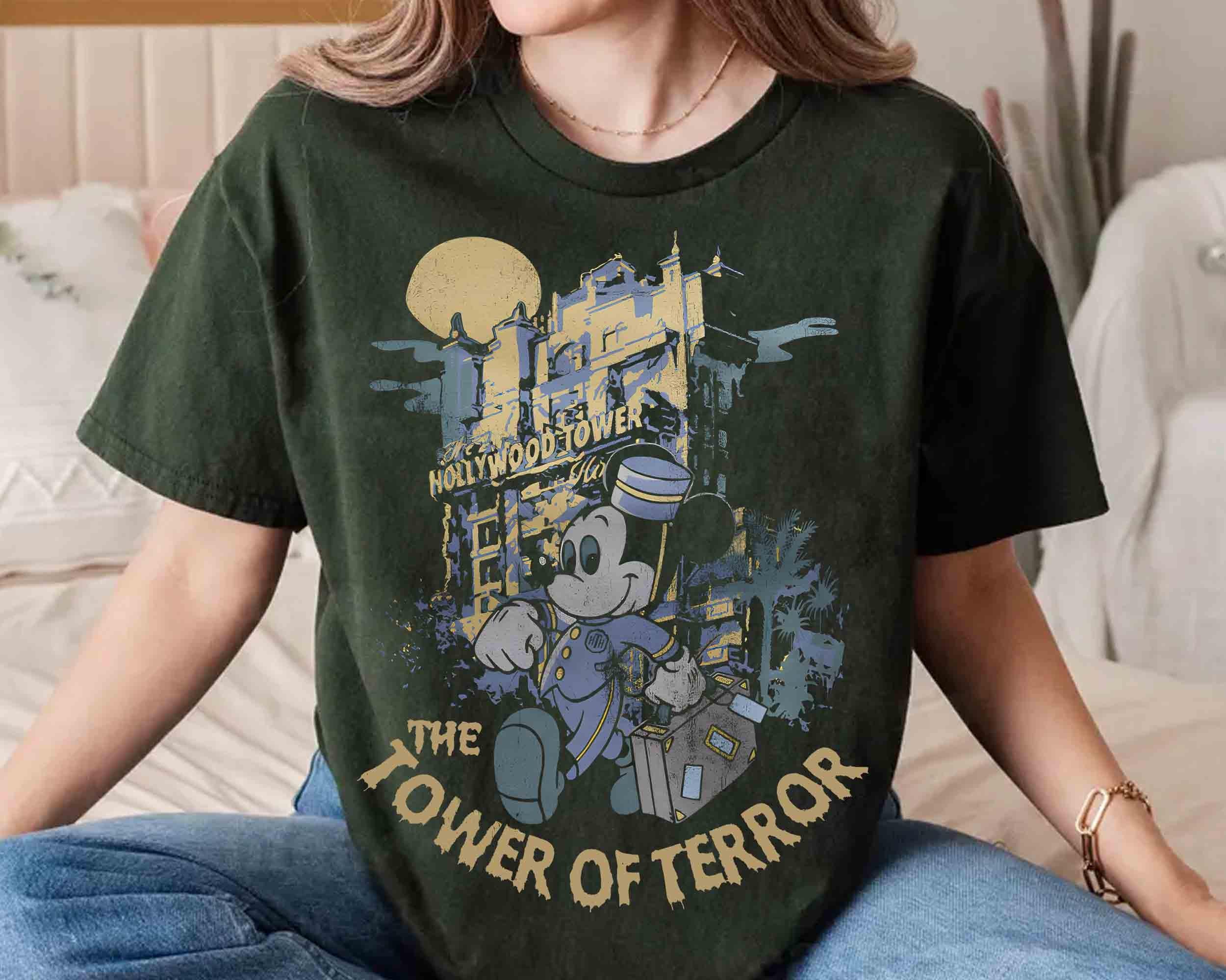 Vintage Retro Disney Tower of Terror Shirt, Mickey Mouse Twilight