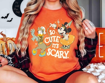 T-shirt Disney si mignon, costume d'Halloween Minnie Daisy, t-shirt d'Halloween voyage Disneyland Girls, voyage Bestie de la saison effrayante Boo to you