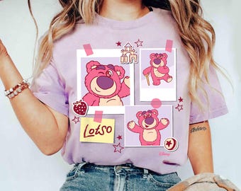 Disney Pixar Toy Story Cute Lotso Grid Photos Shirt, Lotso Bear Tee, WDW Magic Kingdom Disneyland Birthday Family Gift Tee