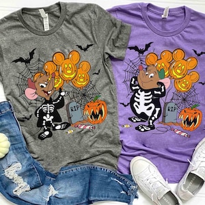 Jaq And Gus Mouse Skeleton Halloween Couples Shirt, Disney Cinderella Princess Bibbidi Bobbidi Boo, Mickey&#39;s Not So Scary Tee, WDW Trip