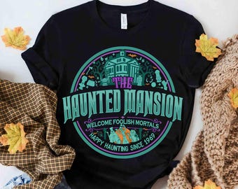 Vintage Disney Hitchhiking Ghosts Vintage Shirt, The Haunted Mansion Halloween Tee, Mickey's Not So Scary Party, Family Vacation 2026 Trip