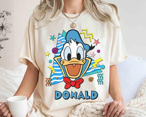 90年代風レトロディズニーミッキー＆フレンズファミリーお揃いシャツ