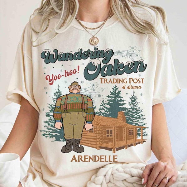 Koszulka Wandering Oaken's Trading Post And Sauna, Koszulka Disney Frozen Arendelle, Koszulka Big Summer Blowout, Dopasowana koszulka z motywem rodzinnej wycieczki do Disneylandu