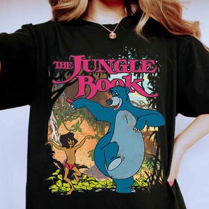 Disney The Jungle Book Mowgli & Baloo Dancing Friends Retro Shirt, WDW Magic Kingdom Disneyland Family Vacation Holiday Gift
