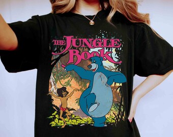 Disney The Jungle Book Mowgli & Baloo Dancing Friends Retro Shirt, WDW Magic Kingdom Disneyland Family Vacation Holiday Gift
