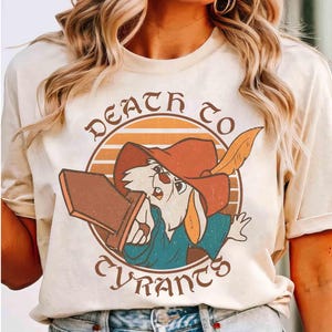 Skippy Rabbit Death To Tyrants Vintage 90s T-shirt, Disney Robin Hood Movie Tee, Magic Kingdom Disneyland Family Vacation Holiday Trip Gift
