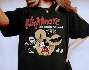 メインストリートの悪夢 ミッキーマウス お化け屋敷 1929 シャツ