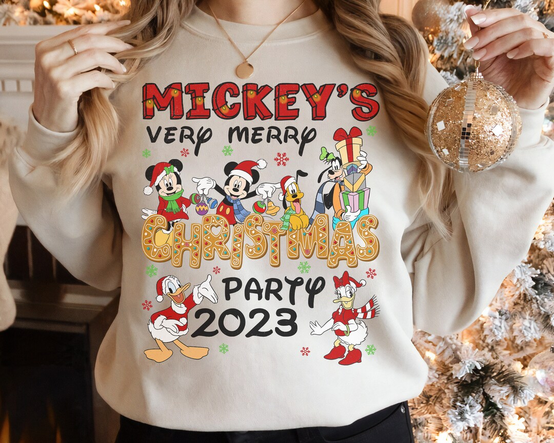 Mickey's Very Merry Christmas Party 2024 Shirt, Disney Santa Mickey and