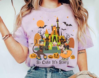 T-shirt d'Halloween Minnie & Daisy Comfort Colors, chemise Minnie Daisy si mignonne que ça fait peur, t-shirt de fête pas si effrayant, tenue de la saison effrayante Disney