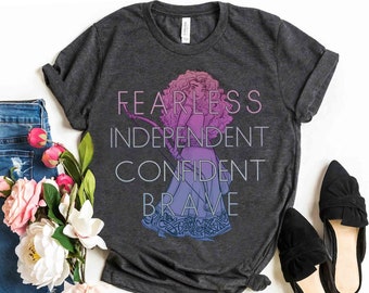 Disney Brave Merida Princess Fearless Independant Confident T-Shirt, WDW Magic Kingdom Disneyland Family Vacation Holiday Gift