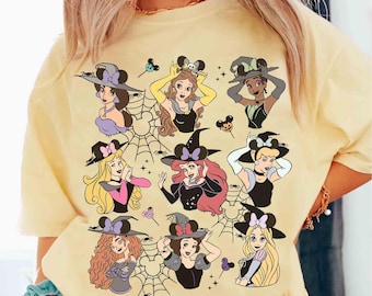 Disney Witchy Princess Halloween Shirt, Halloween Princess Shirt, Princess Witches Shirt, Halloween Disney Shirt, Halloween Girls Trip Shirt