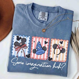 Walt Disney Fantasia Mickey Coquette Bow Watercolor Shirt, Mickey Sorcerer T-Shirt, Fantasia Mickey Tee, Disneyland Family Matching Trip