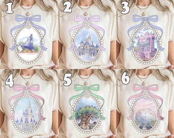 Coquette Bows Walt Disneyworld Shirts, Hollywood Studio Shirt, Disney Epcot Shirt, Animal Kingdom Shirt, Disney Princess Castle Parks Tee