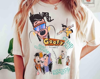 Disney A Goofy Movie Characters Sketch Shirt, Max & Roxanne, Powerline Stand Out Tee, WDW Magic Kingdom Family 2026-reis
