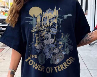 Vintage Retro Disney Tower of Terror Shirt, Mickey Mouse Twilight
