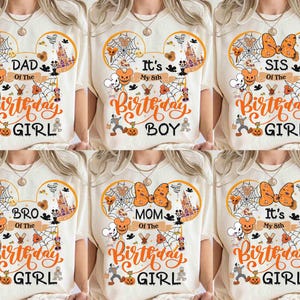 Personalized Disney Halloween Birthday Shirt, Minnie Mickey&#39;s Not So Scary Halloween Party 2025, Birthday Boy, Disney Birthday Girl Shirt