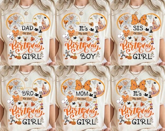 Personalized Disney Halloween Birthday Shirt, Minnie Mickey's Not So Scary Halloween Party 2026, Birthday Boy, Disney Birthday Girl Shirt
