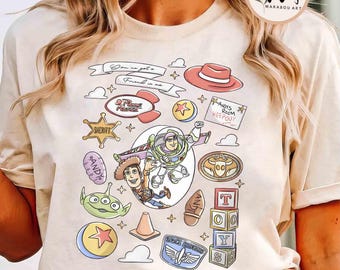 Coquette Bow You've Got A Friend In Me Disney Toy Story Shirt, Buzz Lightyear Woody Jessie Bo Peep Toy Story Birthday Tee, Disneyland Trip