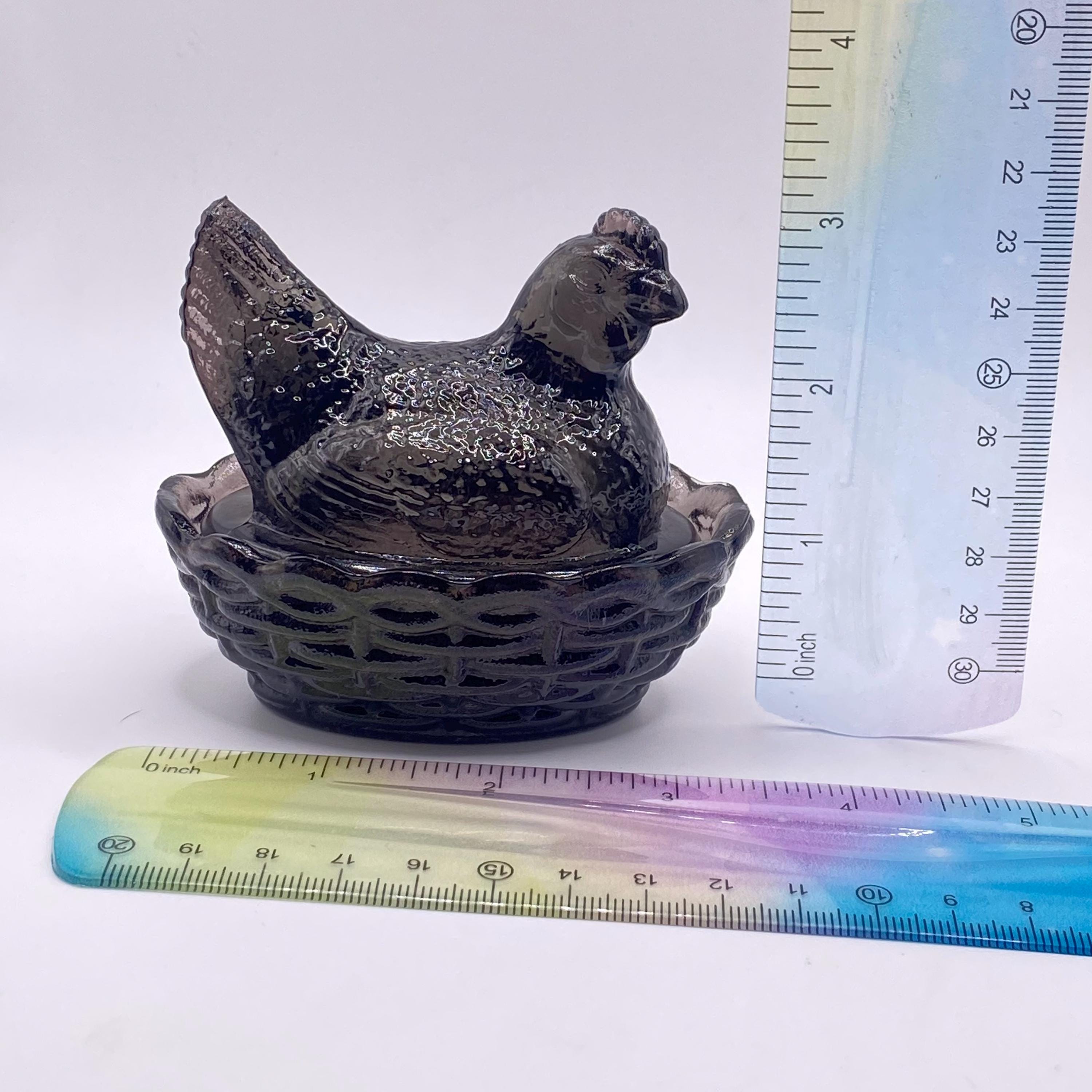 Rosso Westmoreland Limited Run Dark Amethyst Glass Chicken Hen on